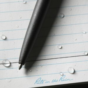 Rite in the Rain Black Metal Clicker Pen- Black Ink